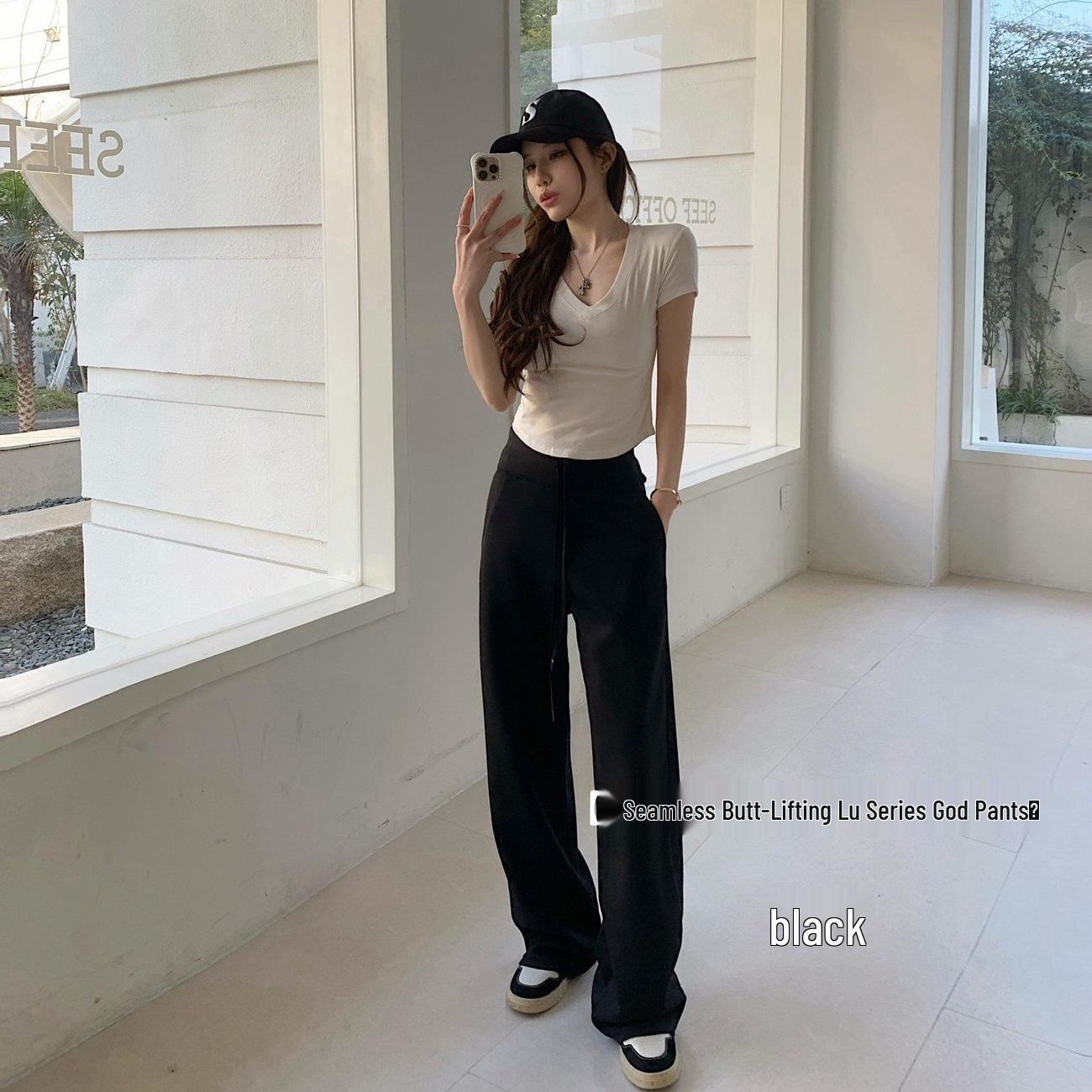 Women s Seamless Lu Series Wide-Leg Pants - Hip-Lifting, Breathable, Versatile Casual for Spring/Autumn Extra Large чорний
Women s Seamless Lu Series Wide-Leg Pants - Hip-Lifting, Breathable, Versatile Casual for Spring/Autumn Extra Large чорний