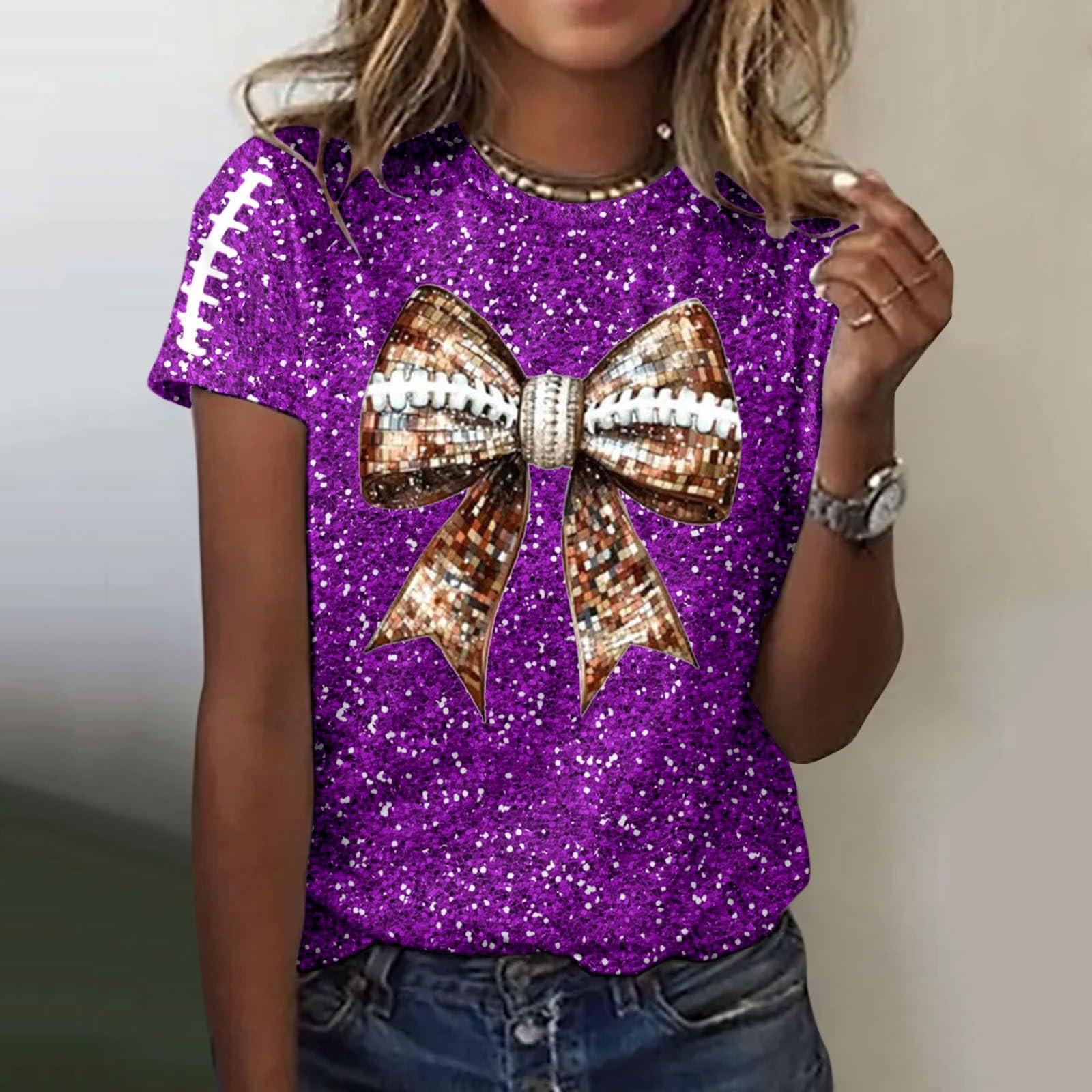 Женский модный повседневный свободный пуловер с коротким рукавом и принтом с круглым вырезом XXL фиолетовый
Женский модный повседневный свободный пуловер с коротким рукавом и принтом с круглым вырезом XXL фиолетовый