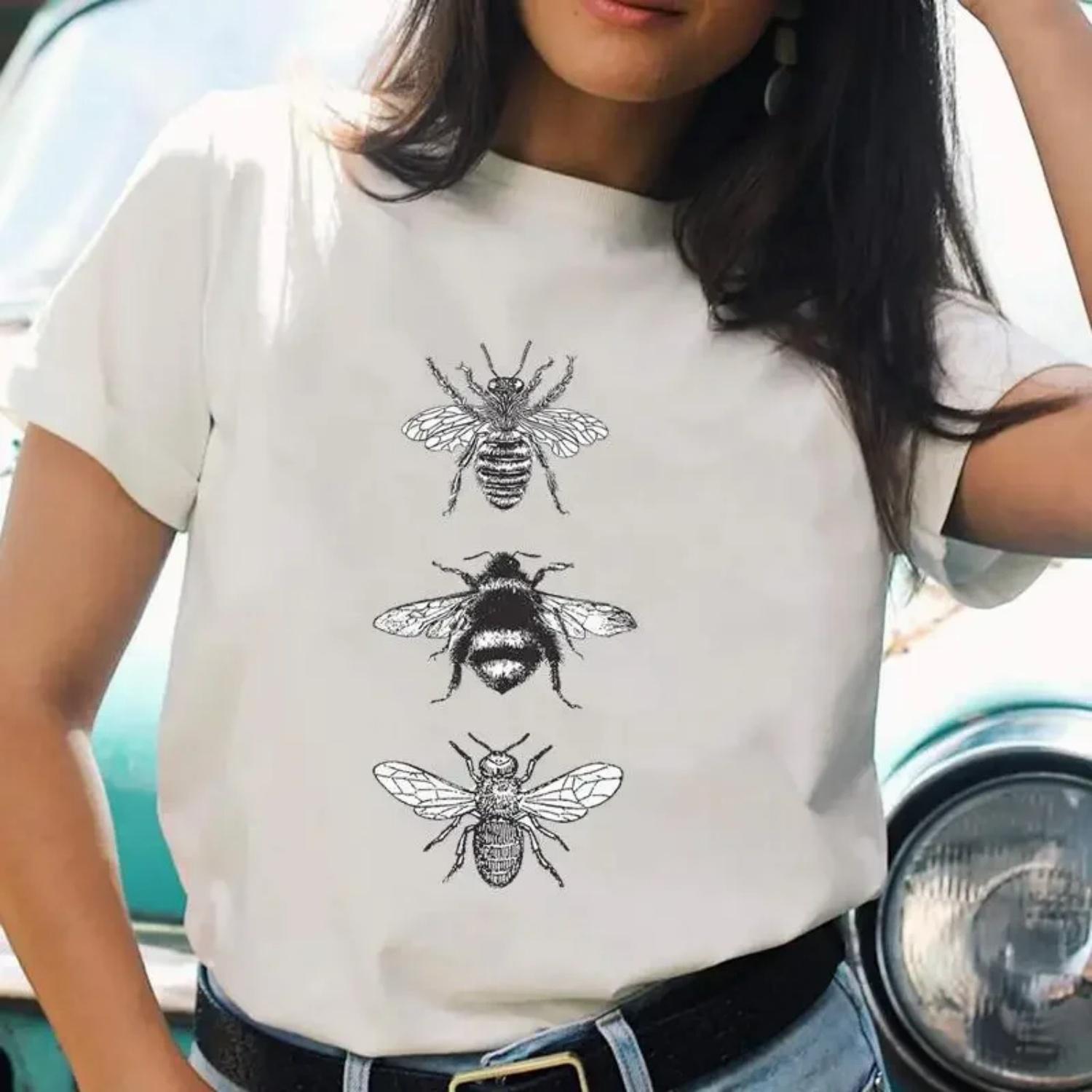 Women T-shirts Bee Style Lovely Cute Trend Watercolor Short Sleeve Cartoon T Top Shirt Print Female Graphic Fashion Tee T-Shirt XXXXXL білий
Women T-shirts Bee Style Lovely Cute Trend Watercolor Short Sleeve Cartoon T Top Shirt Print Female Graphic Fashion Tee T-Shirt XXXXXL білий