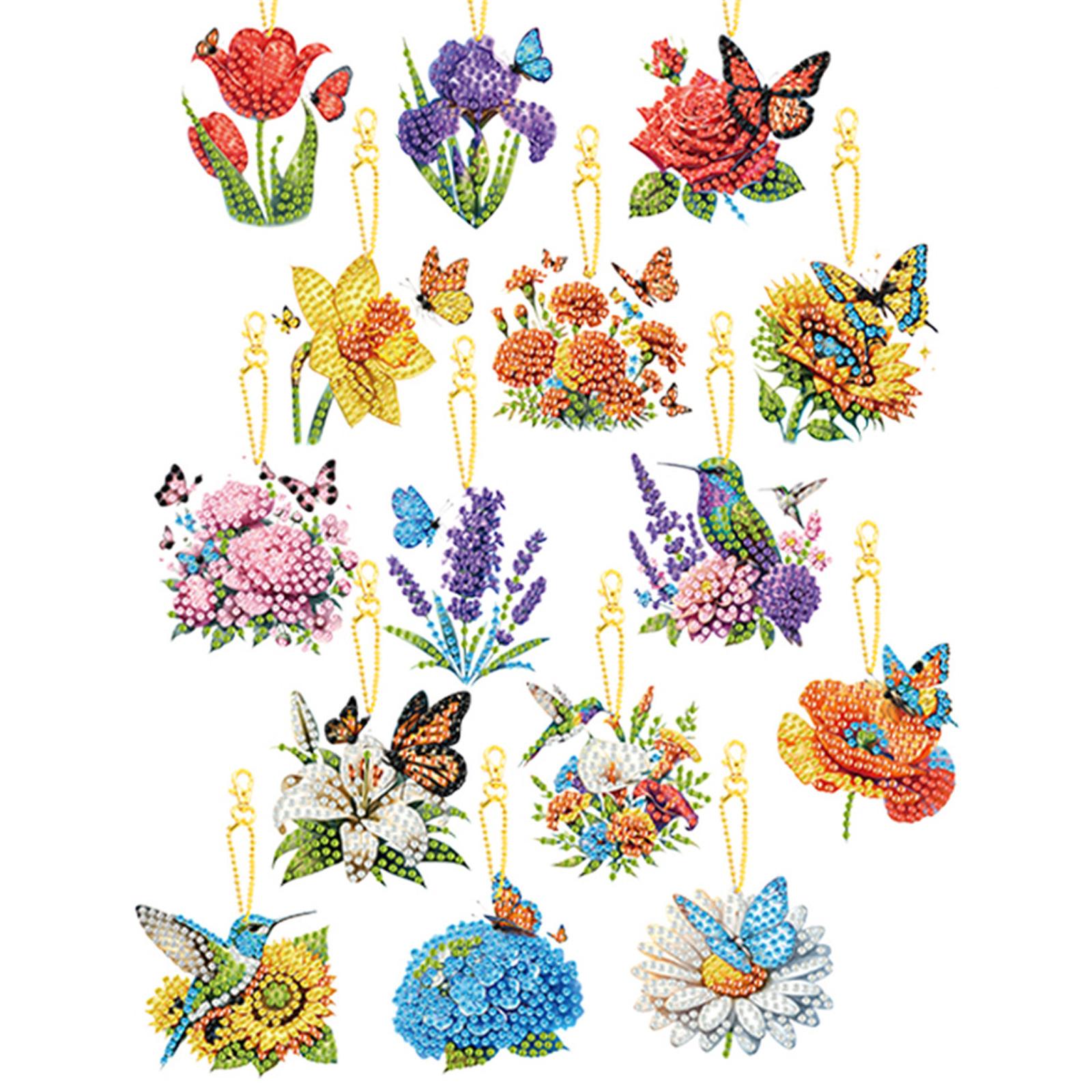 15Pcs Flowers DIY 5D DIY Diamond Art Pendants Double Sided Diamond Art Keyrings for Adults Key Ring Art Pendant Decor
15Pcs Flowers DIY 5D DIY Diamond Art Pendants Double Sided Diamond Art Keyrings for Adults Key Ring Art Pendant Decor