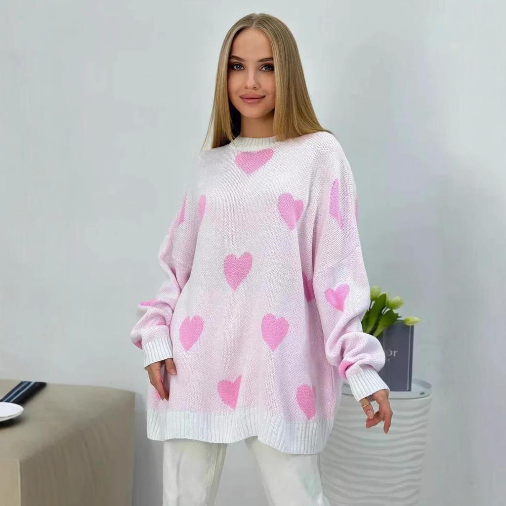 Women s Autumn and Winter New Love Print Loose Casual Commuter Style Off-shoulder Knitted Sweater for Women XL сірий
Women s Autumn and Winter New Love Print Loose Casual Commuter Style Off-shoulder Knitted Sweater for Women XL сірий