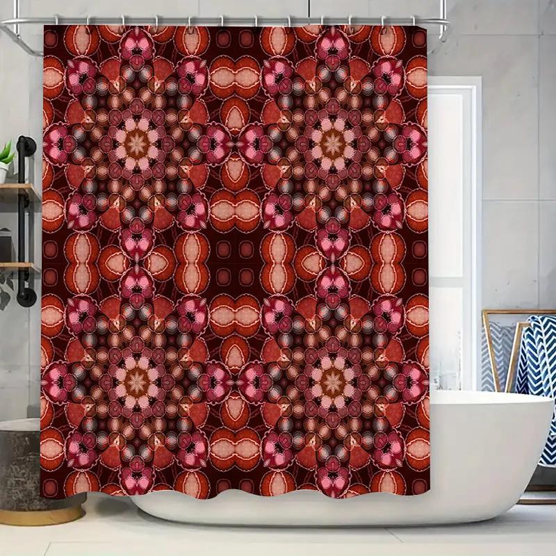 Modern Bathroom Decorstylish Red Blue Geometric Shower Curtain With White Accents Perfect For Creating A Luxurious Spa-Like Expe W60H190(CM)-1 Pcs
Modern Bathroom Decorstylish Red Blue Geometric Shower Curtain With White Accents Perfect For Creating A Luxurious Spa-Like Expe W60H190(CM)-1 Pcs