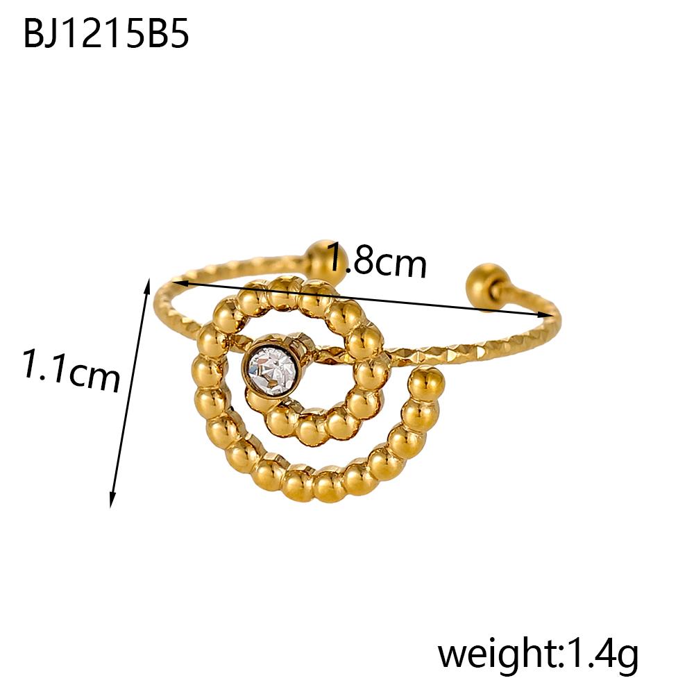 CARLIDANA Elegant Spiral Stainless Steel Colorful CZ Zircon Open Ring Jewelry for Women Perfect for Parties Glamorous Occasion resizable
CARLIDANA Elegant Spiral Stainless Steel Colorful CZ Zircon Open Ring Jewelry for Women Perfect for Parties Glamorous Occasion resizable