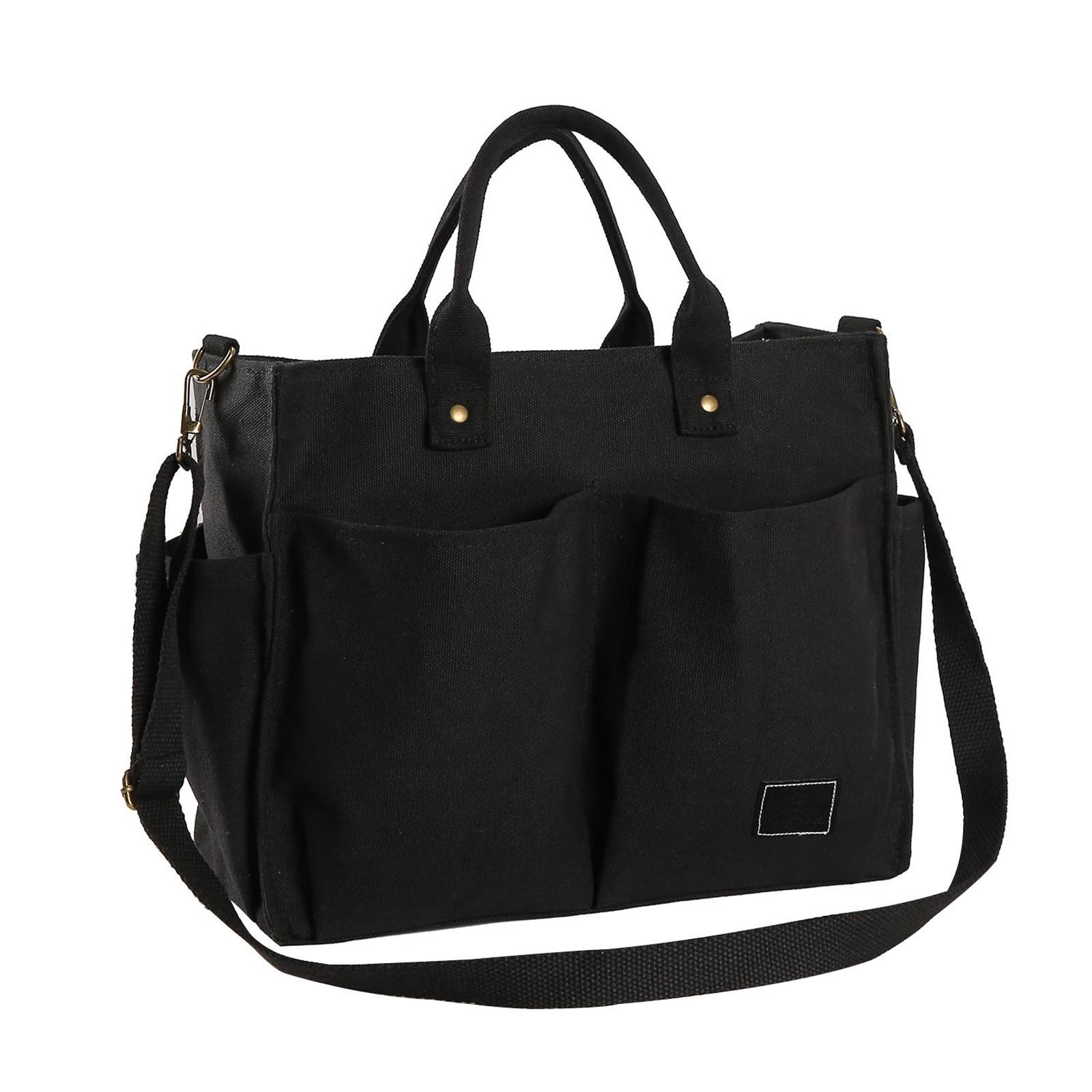 Women s Canvas Shoulder Bag With Zip Casual Beach Bag Shopper Tote Handbag Fabric Bag Everyday Bags For Work Travel Shopping чёрный
Women s Canvas Shoulder Bag With Zip Casual Beach Bag Shopper Tote Handbag Fabric Bag Everyday Bags For Work Travel Shopping чёрный