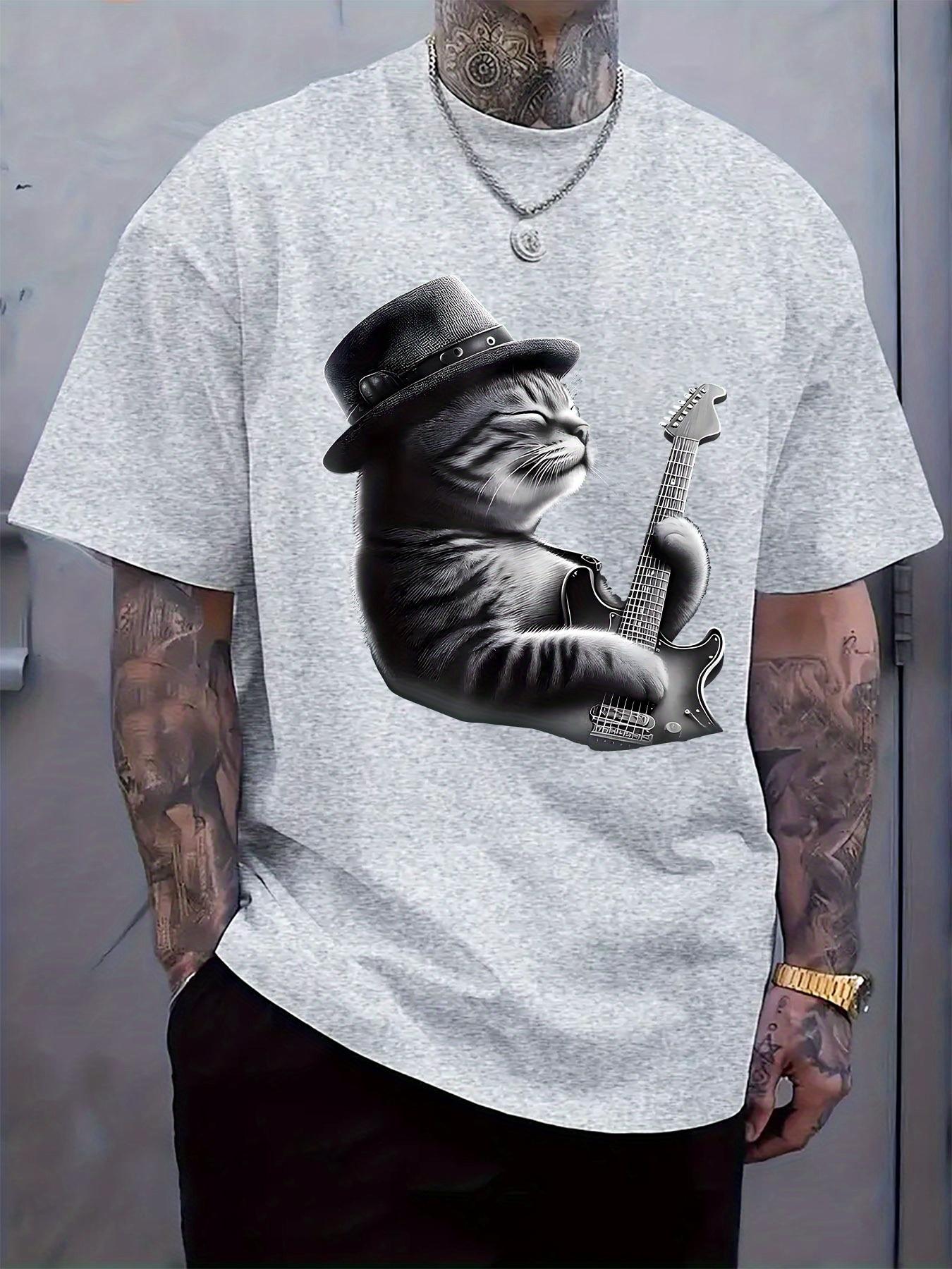 Rocking Cute Cat Playing Print Round Neck Short Sleeve T-shirt XXL
Rocking Cute Cat Playing Print Round Neck Short Sleeve T-shirt XXL