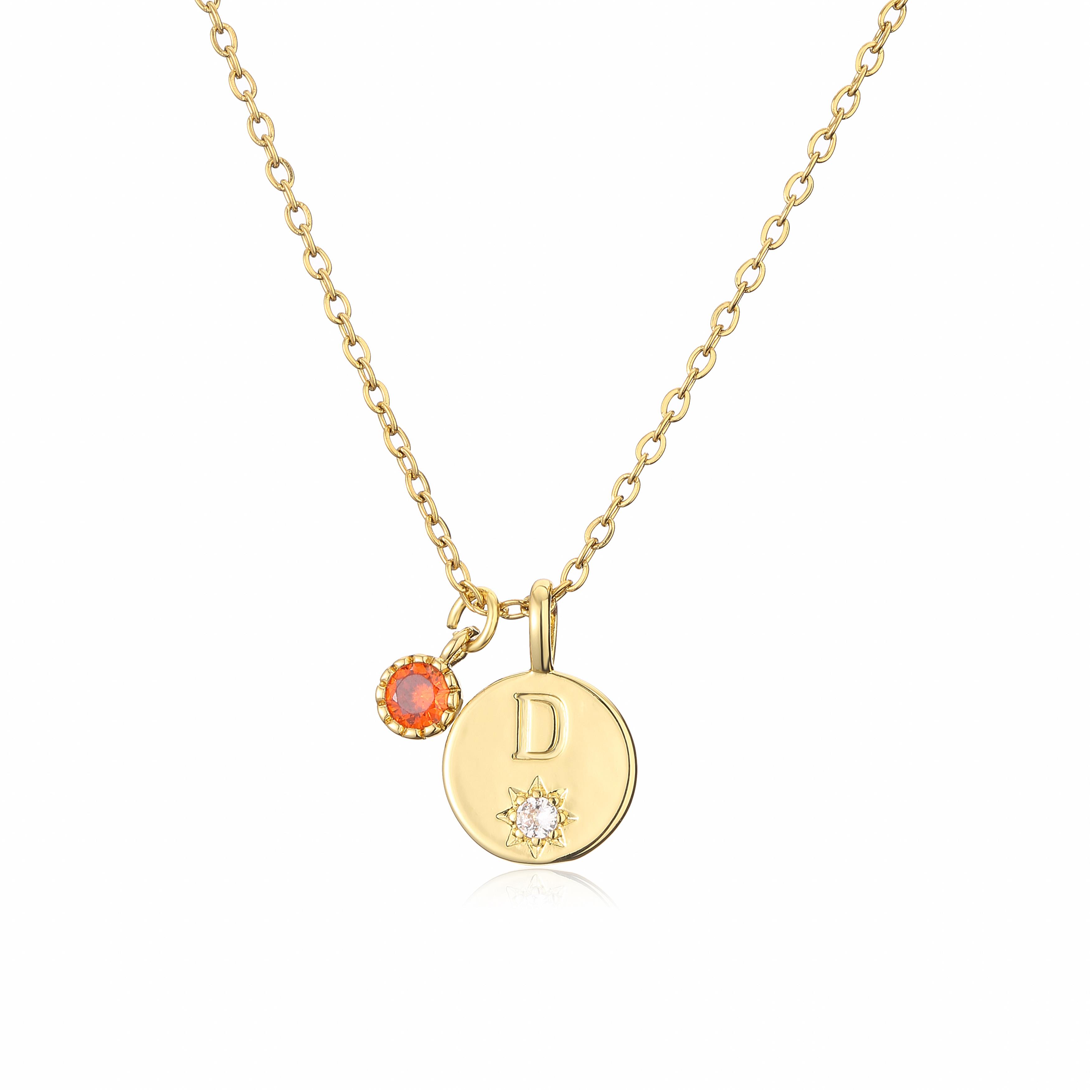 18K Gold Plated Brass 26-Letter Charm Pendant Necklace Women s Fashionable Collarbone O-Chain Necklace Women s Zircon Gift 1 pc A&45cm
18K Gold Plated Brass 26-Letter Charm Pendant Necklace Women s Fashionable Collarbone O-Chain Necklace Women s Zircon Gift 1 pc A&45cm