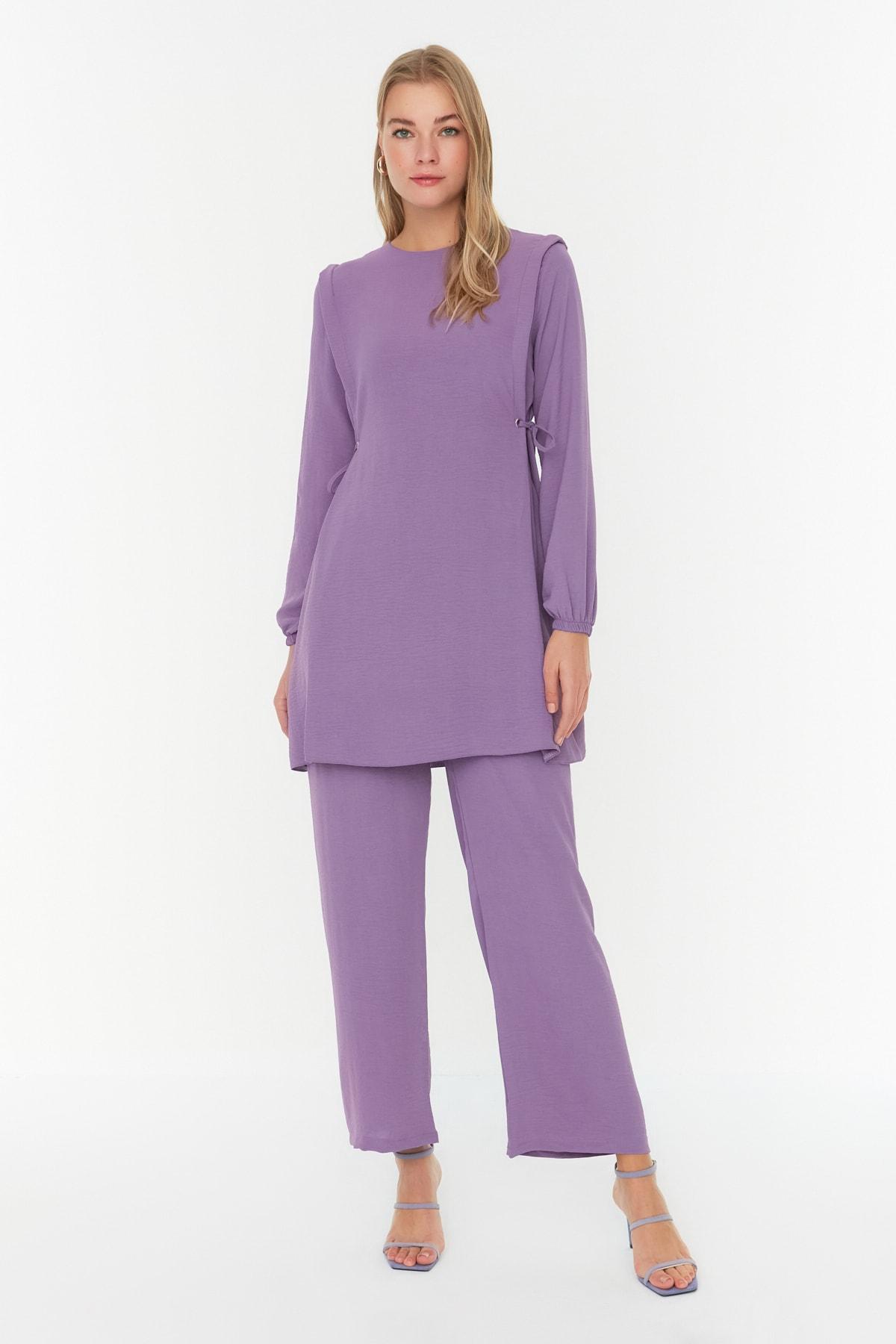 Women s Fashion New Hijab Bottom-Top Set Purple Eyelet Tie Detailed Aerobin Tunic-Pants Set L фіолетовий
Women s Fashion New Hijab Bottom-Top Set Purple Eyelet Tie Detailed Aerobin Tunic-Pants Set L фіолетовий