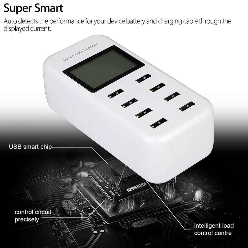 Защитный концентратор Multi USB AC ЖК-дисплей Настенная зарядная станция Адаптер питания 8 USB-портов Настенное зарядное устройство
Защитный концентратор Multi USB AC ЖК-дисплей Настенная зарядная станция Адаптер питания 8 USB-портов Настенное зарядное устройство