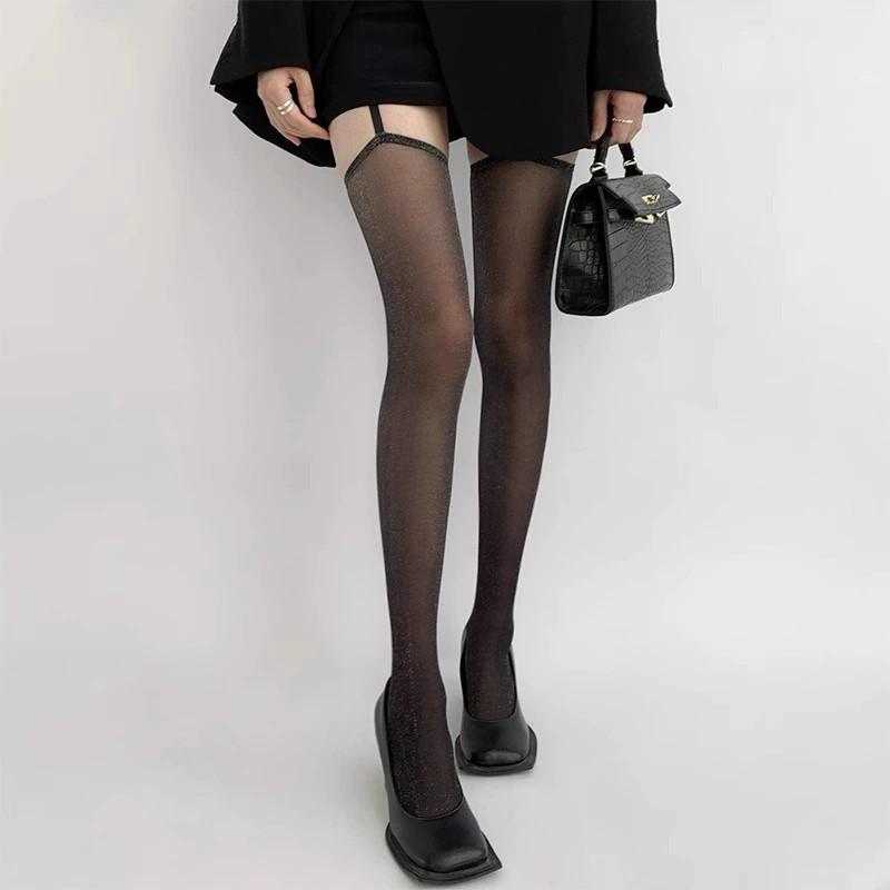 Sparkling Silver Fine Flash Black Stockings High-End Suspender One-Piece Socks Pearlescent Stockings Ultra-Thin High Leg Socks one size чорний
Sparkling Silver Fine Flash Black Stockings High-End Suspender One-Piece Socks Pearlescent Stockings Ultra-Thin High Leg Socks one size чорний