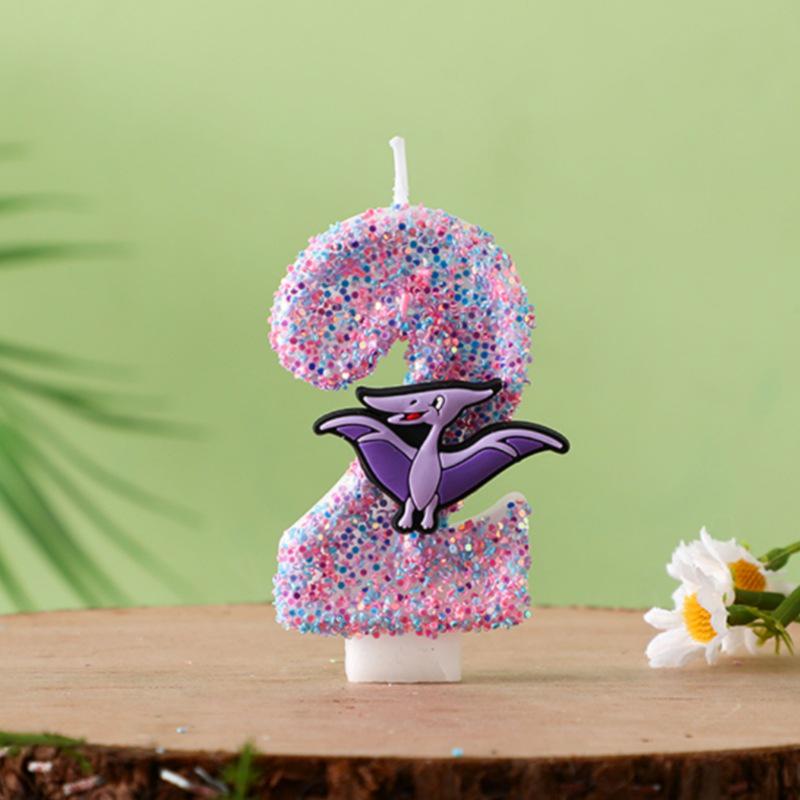 Purple Dinosaur Birthday Number Candles (0-9) for Parties and Cake Decorations
Purple Dinosaur Birthday Number Candles (0-9) for Parties and Cake Decorations