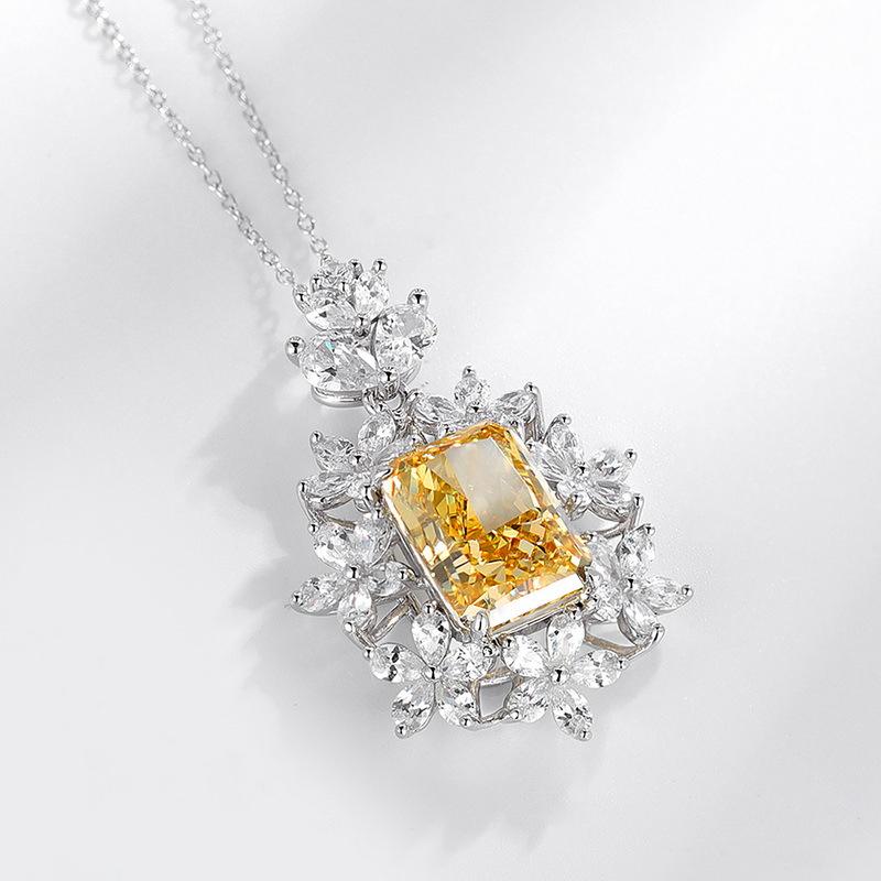 Подвеска с желтым бриллиантом из высокоуглеродистого бриллианта на ключицу, ожерелье из стерлингового серебра S925 с высокоуглеродистым бриллиантом ледяной огранки
Подвеска с желтым бриллиантом из высокоуглеродистого бриллианта на ключицу, ожерелье из стерлингового серебра S925 с высокоуглеродистым бриллиантом ледяной огранки