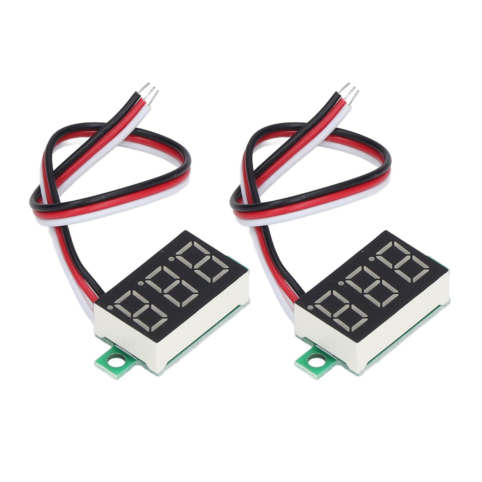 2Pcs Digital Voltmeter Voltage Meter 3 Wire 0.36in Green LED Display DC0.00V30.0V
2Pcs Digital Voltmeter Voltage Meter 3 Wire 0.36in Green LED Display DC0.00V30.0V