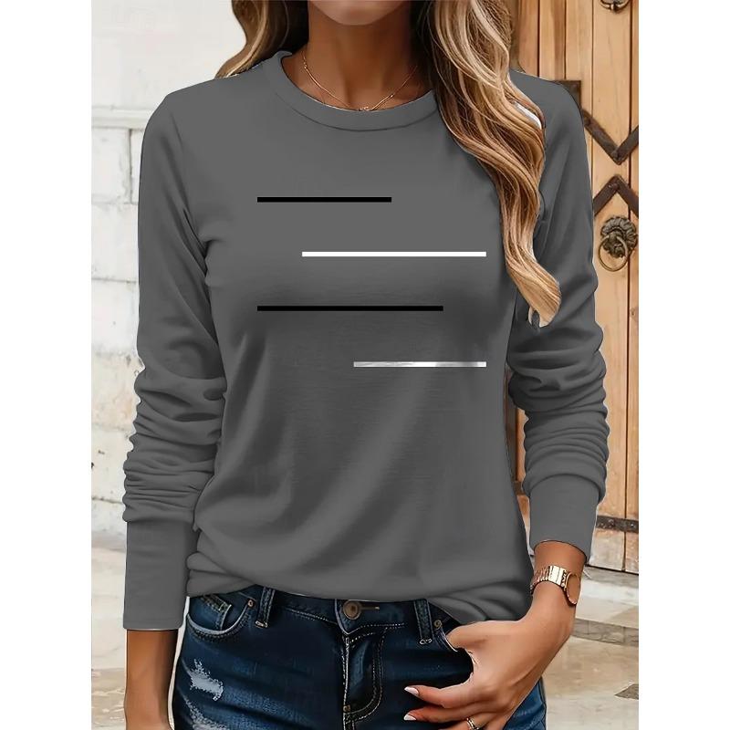 Женская футболка с принтом, круглым вырезом и длинными рукавами для повседневной носки весной и осенью M
Женская футболка с принтом, круглым вырезом и длинными рукавами для повседневной носки весной и осенью M