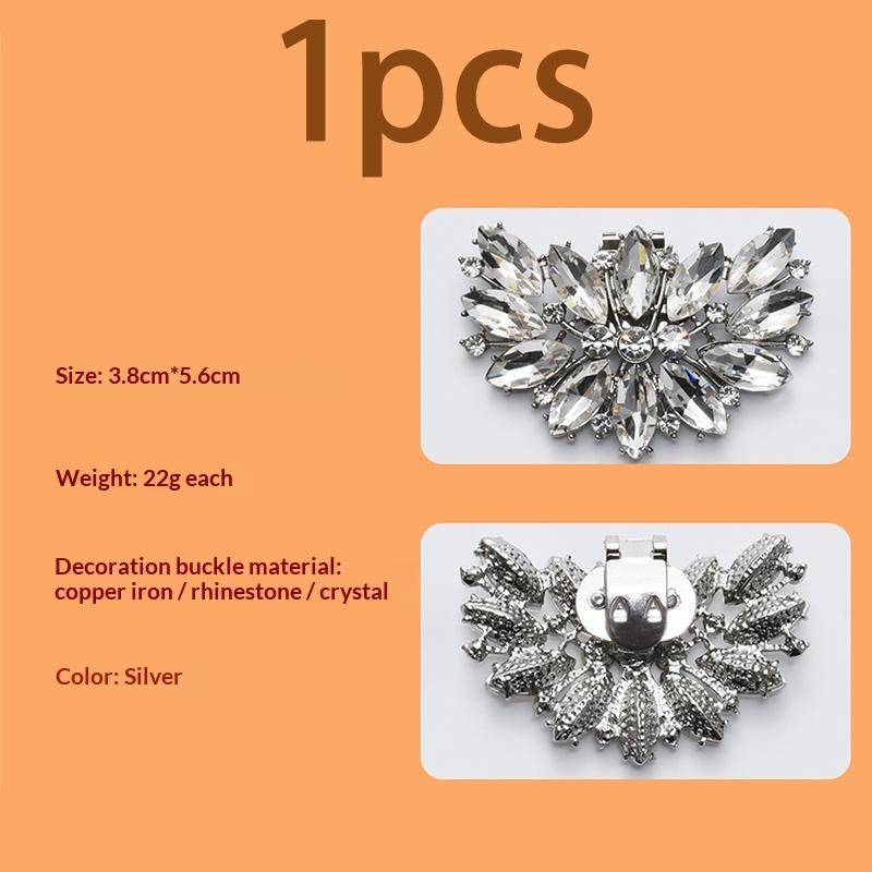 1 Pcs Fashion Shiny Crystal Shoes Decorations Clip Women Shoe Buckle Accessories High-Heeled Square Rhinestones Removable Shoes D A2
1 Pcs Fashion Shiny Crystal Shoes Decorations Clip Women Shoe Buckle Accessories High-Heeled Square Rhinestones Removable Shoes D A2