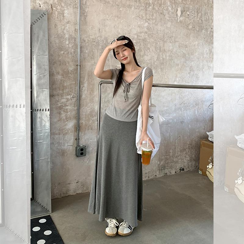 Светло-серая модальная драпированная юбка женская летняя свободная длинная юбка юбка ленивая юбка One Size
Светло-серая модальная драпированная юбка женская летняя свободная длинная юбка юбка ленивая юбка One Size