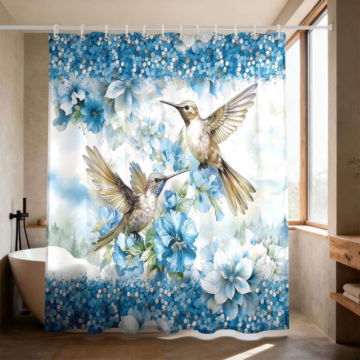 1Pc Hummingbird Flower Printed Waterproof Bathroom Partition Privacy Shower Curtain 12 Hooks Multiple Sizes Machine Washable W60H190(CM)-1 Pcs
1Pc Hummingbird Flower Printed Waterproof Bathroom Partition Privacy Shower Curtain 12 Hooks Multiple Sizes Machine Washable W60H190(CM)-1 Pcs