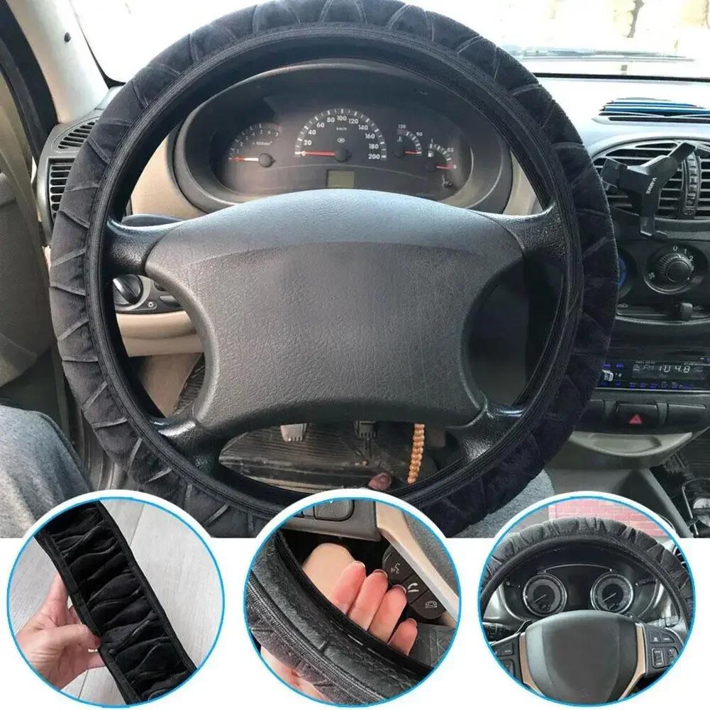 Winter Warm Plush Car Steering Wheel Cover Universal Auto Steering Wheel Cover for Car Non-slip Fashion Interior Accessories чёрный
Winter Warm Plush Car Steering Wheel Cover Universal Auto Steering Wheel Cover for Car Non-slip Fashion Interior Accessories чёрный