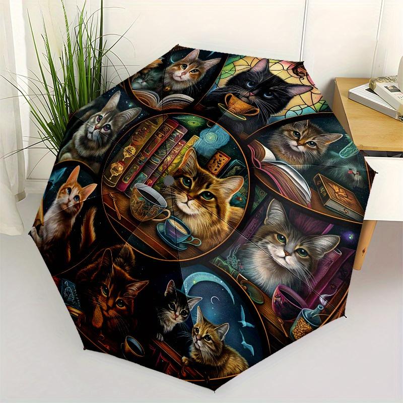 Cats, Fantasy themed Eight rib Automatic Folding umbrella Is Suitable for Both Men and Women, Making It A Perfect Christmas and Valentine s
Cats, Fantasy themed Eight rib Automatic Folding umbrella Is Suitable for Both Men and Women, Making It A Perfect Christmas and Valentine s