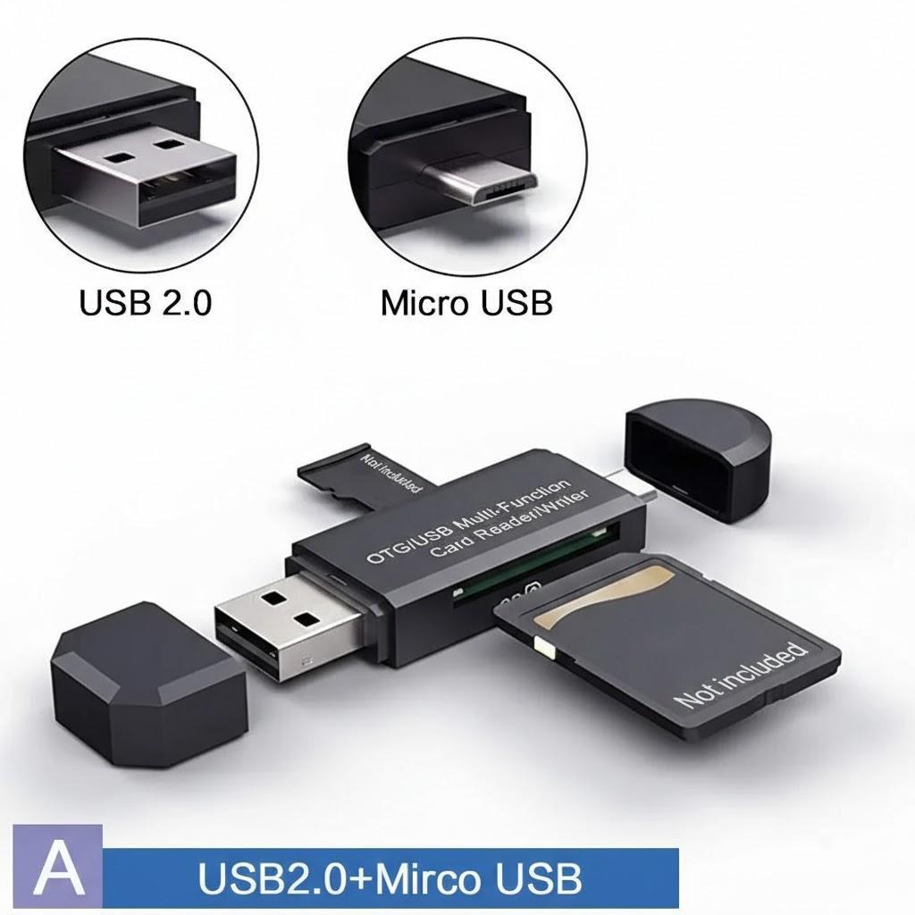 OTG Micro SD Card Reader USB 2.0 USB 3.0 Type C Micro USB Compatible SD Memory Card Reader for Smartphones Tablets PC
OTG Micro SD Card Reader USB 2.0 USB 3.0 Type C Micro USB Compatible SD Memory Card Reader for Smartphones Tablets PC