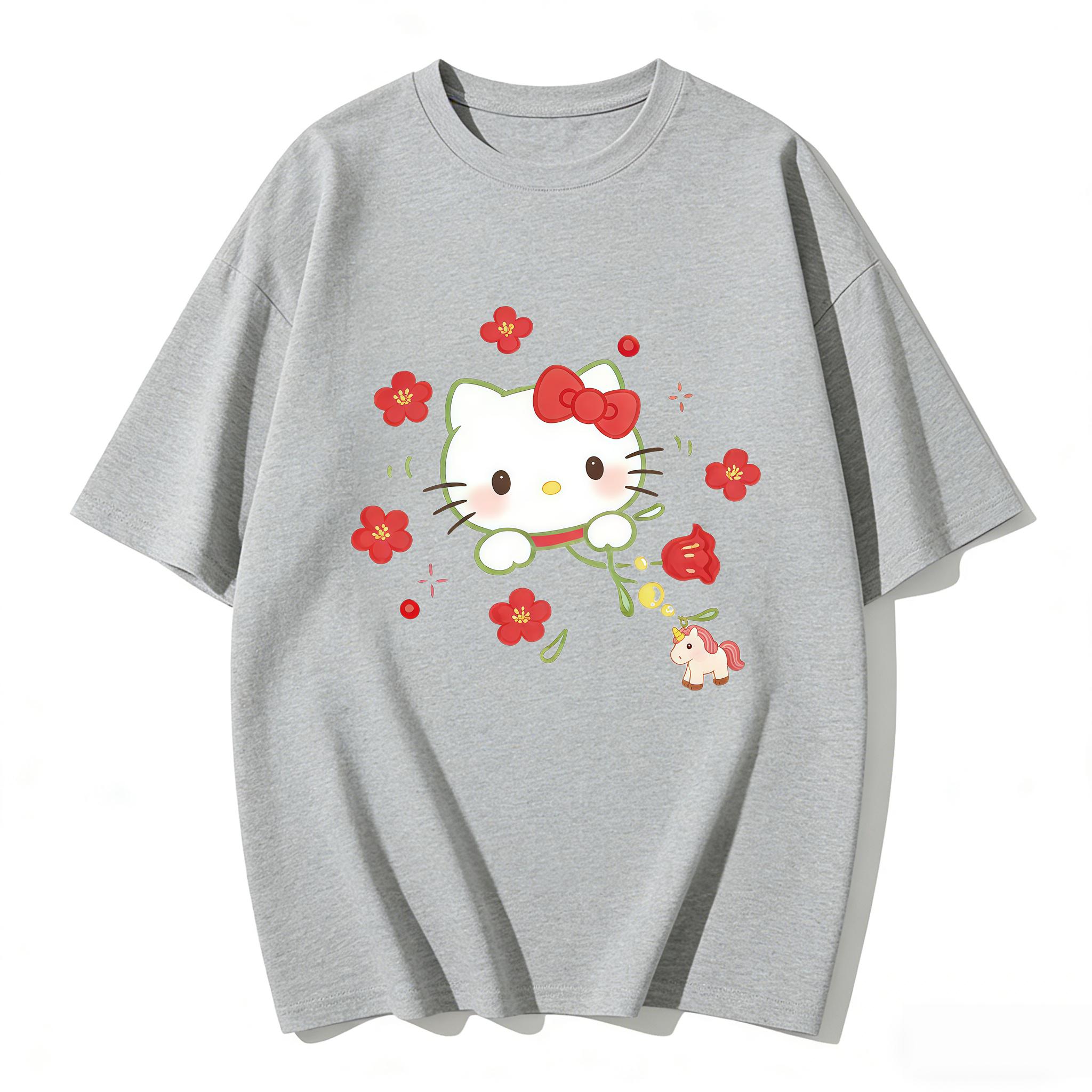 Летние футболки с принтом Hello Kitty для женщин, короткий рукав, чистый хлопок, семейные matching-наряды, классическая универсальная футболка, 2026 S
Летние футболки с принтом Hello Kitty для женщин, короткий рукав, чистый хлопок, семейные matching-наряды, классическая универсальная футболка, 2026 S