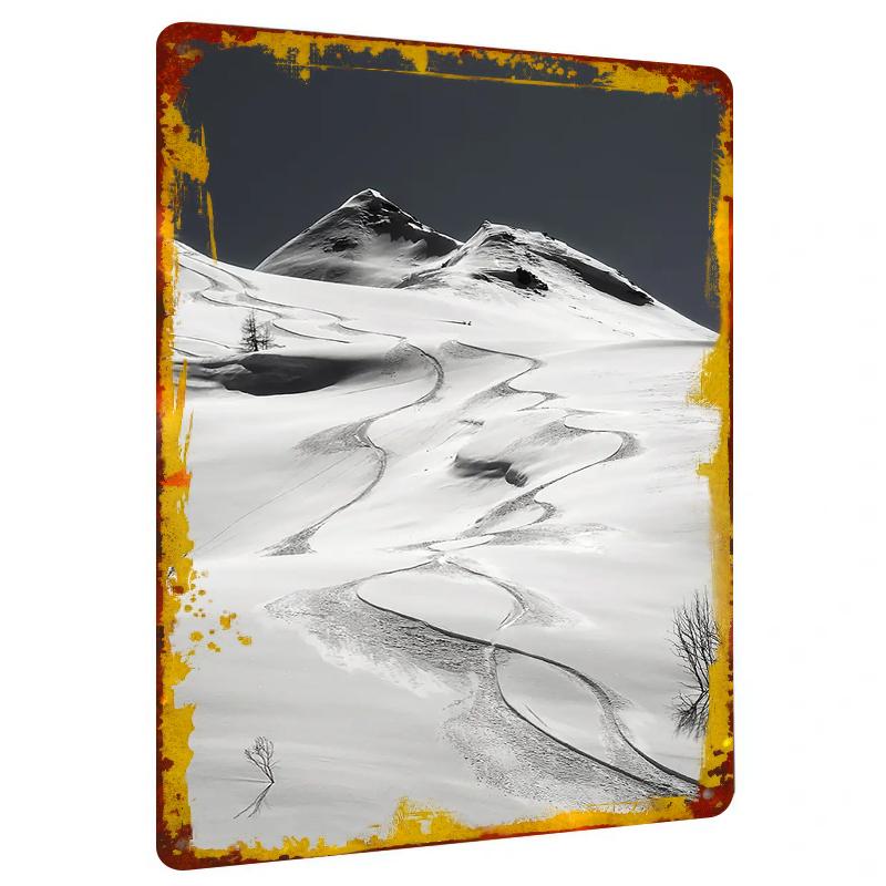 Black and White Snow Mountain Landscape Metal Wall Art Modern Minimalist Home Decor for Living Room 20x30cm(7.8x11.8inch)
Black and White Snow Mountain Landscape Metal Wall Art Modern Minimalist Home Decor for Living Room 20x30cm(7.8x11.8inch)