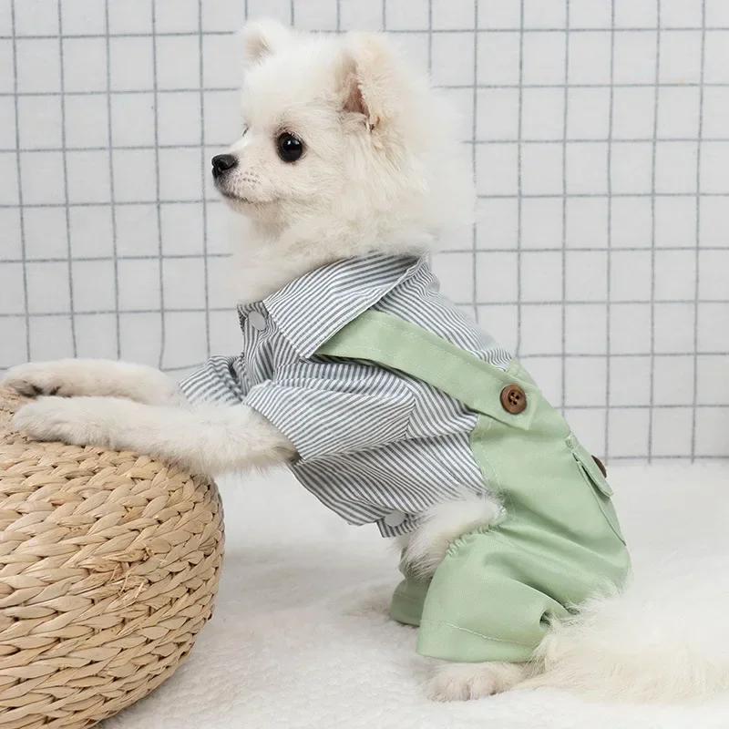 Cute Dogs Striped Shirt 4-Legs Overalls Pet Jumpsuit Comfortable Small Cat Clothes for Spring Summer Pets Supplier XS(old)
Cute Dogs Striped Shirt 4-Legs Overalls Pet Jumpsuit Comfortable Small Cat Clothes for Spring Summer Pets Supplier XS(old)