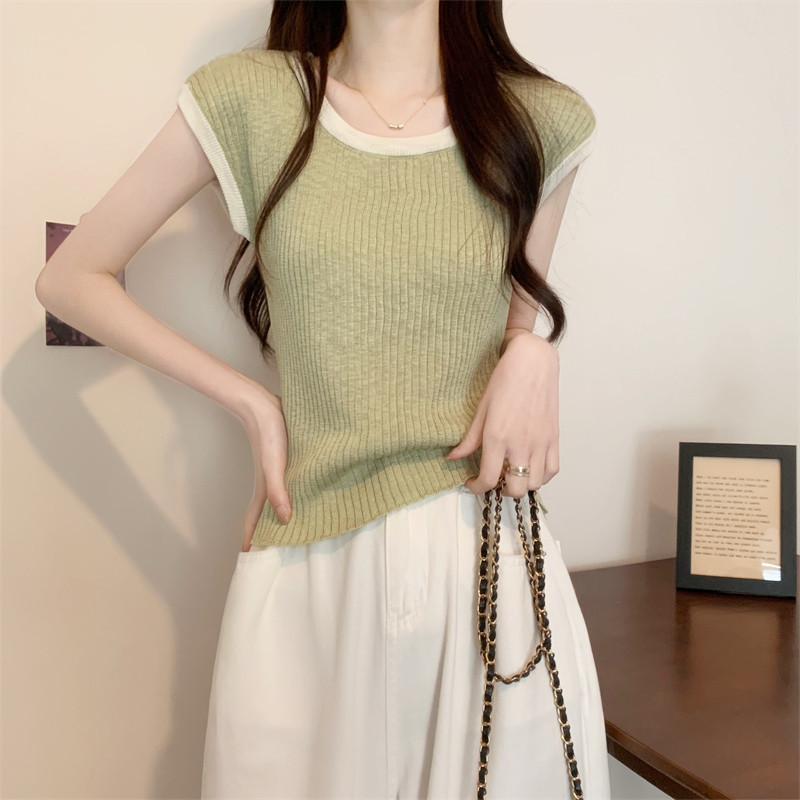 Футболка с короткими рукавами в стиле колор-блок, женская короткая летняя трикотажная модель с круглым вырезом, повседневная, удобная и стильная, облегающие свитера, футболки One Size зелёный
Футболка с короткими рукавами в стиле колор-блок, женская короткая летняя трикотажная модель с круглым вырезом, повседневная, удобная и стильная, облегающие свитера, футболки One Size зелёный