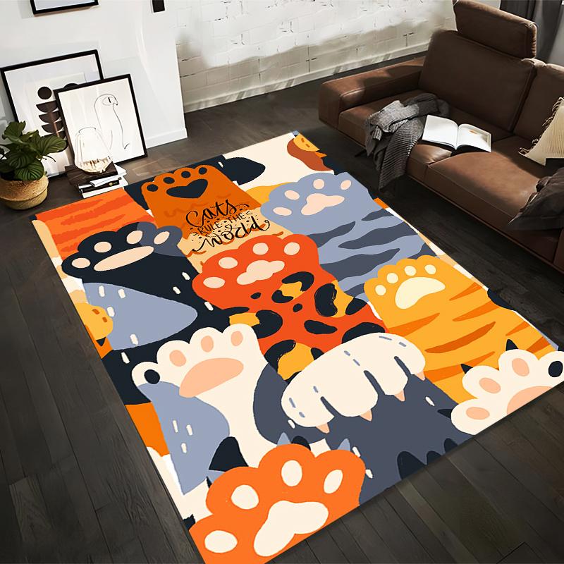 Cats Rule The World Pattern Carpet with Colorful Cat Paws and Modern Design Suitable for use as an anti-slip for room and bedroom sofas 40x60cm( 15x23in )
Cats Rule The World Pattern Carpet with Colorful Cat Paws and Modern Design Suitable for use as an anti-slip for room and bedroom sofas 40x60cm( 15x23in )