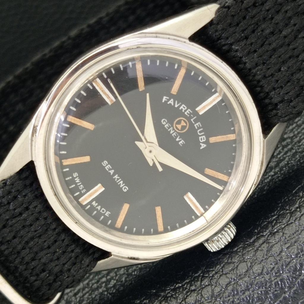 HAND-WINDING VINTAGE FAVRE LEUBA GENEVE SWISS MENS BLACK DIAL WATCH a436247-2 R128-a436247
HAND-WINDING VINTAGE FAVRE LEUBA GENEVE SWISS MENS BLACK DIAL WATCH a436247-2 R128-a436247