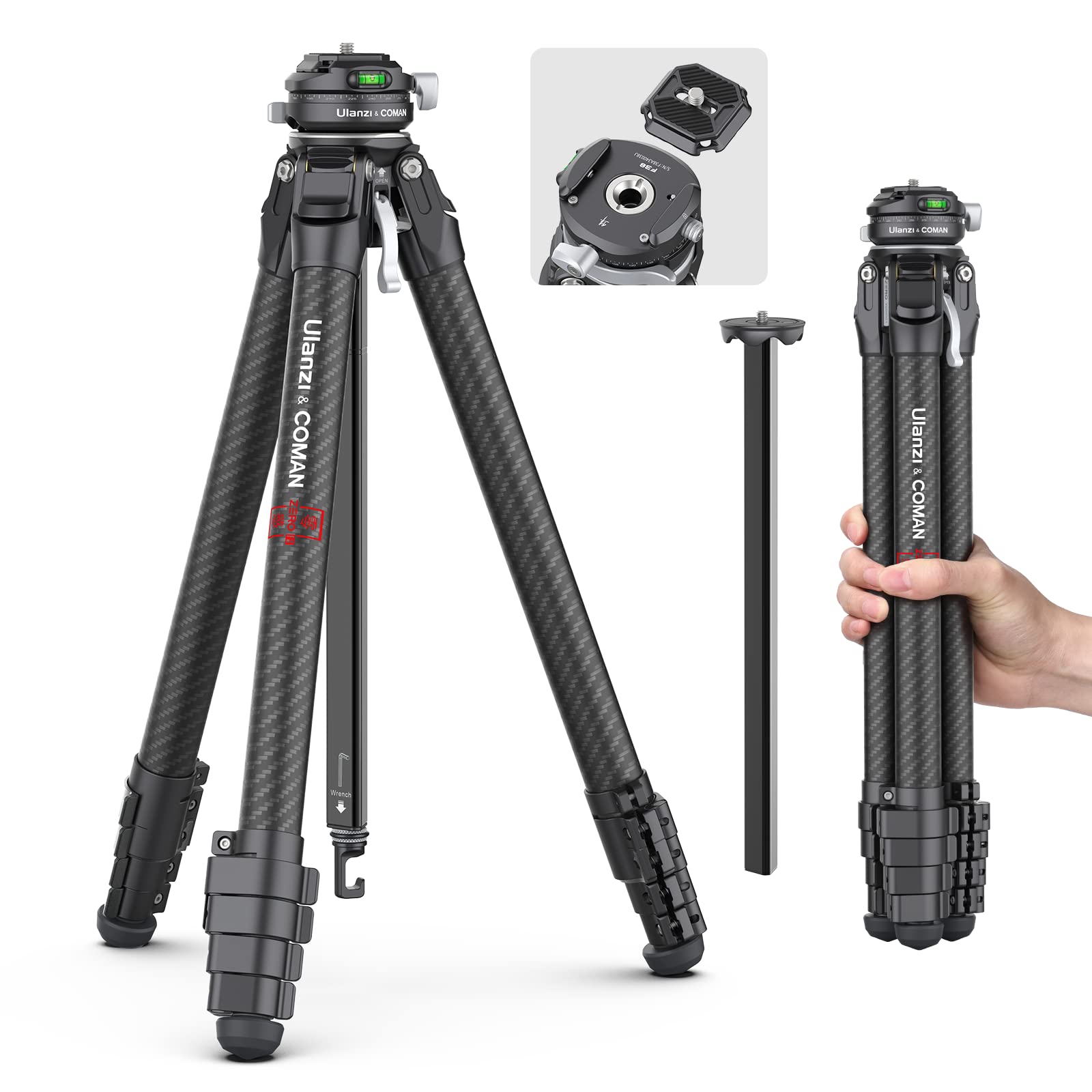 Ulanzi ZERO F38 Carbon Fiber Travel Tripod with Pan Lightweight Camera Tripod with Telescopic F38 Quick Compatible with 38mm Standard Smartphone
Ulanzi ZERO F38 Carbon Fiber Travel Tripod with Pan Lightweight Camera Tripod with Telescopic F38 Quick Compatible with 38mm Standard Smartphone