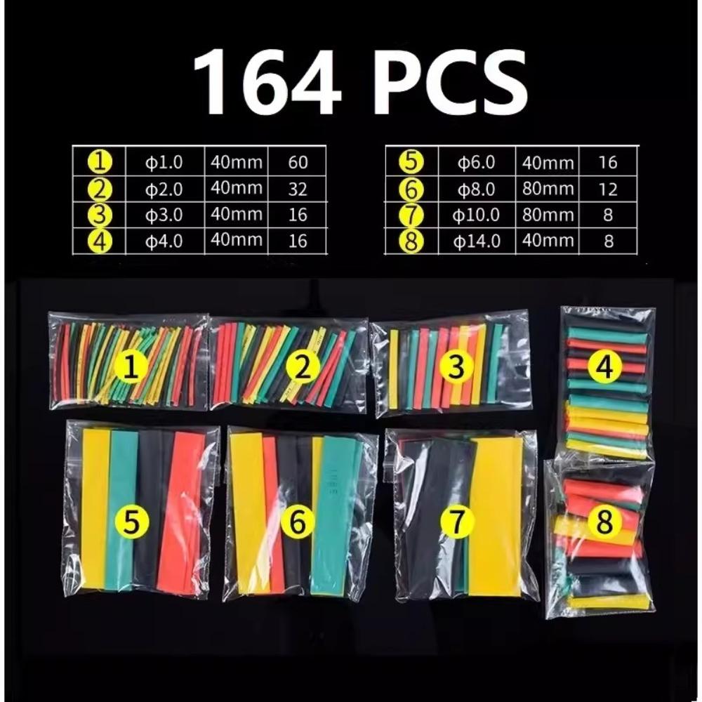 164 PCS 1:2 Ratio Heat shrink Thermoresistant Tube Heat Shrink Wrapping Kit Electrical Connection Wire Cable repair Insulati 164Pcs Heat shrink
164 PCS 1:2 Ratio Heat shrink Thermoresistant Tube Heat Shrink Wrapping Kit Electrical Connection Wire Cable repair Insulati 164Pcs Heat shrink