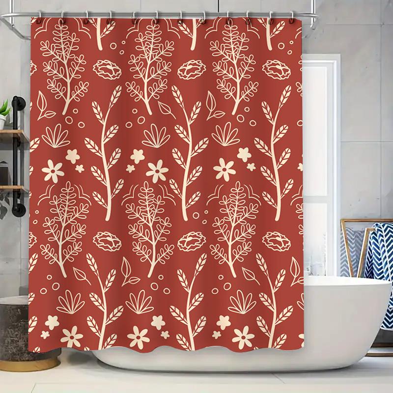 Red White Floral Print Shower Curtain Decorative Home Bathroom Accessories For Kitchen Washroom 72X84 Inches (183Cm X 213Cm) W60H190(CM)-1 Pcs
Red White Floral Print Shower Curtain Decorative Home Bathroom Accessories For Kitchen Washroom 72X84 Inches (183Cm X 213Cm) W60H190(CM)-1 Pcs