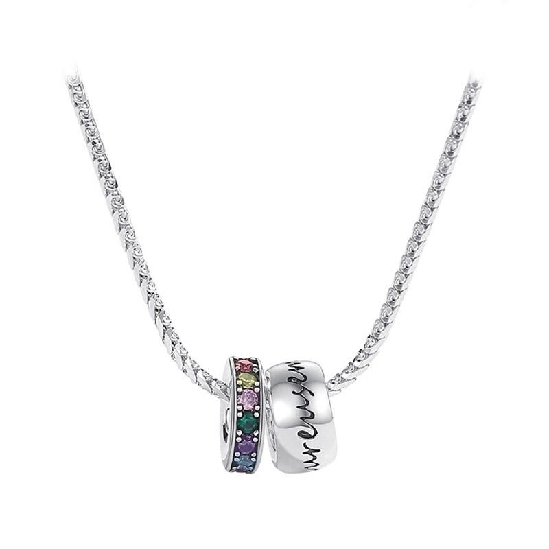 S925 Серебряная цепочка из змеиной кости, цветная циркониевая гирлянда, радужная подвеска, ожерелья для женщин, круглый круг, очаровательные ювелирные изделия
S925 Серебряная цепочка из змеиной кости, цветная циркониевая гирлянда, радужная подвеска, ожерелья для женщин, круглый круг, очаровательные ювелирные изделия
