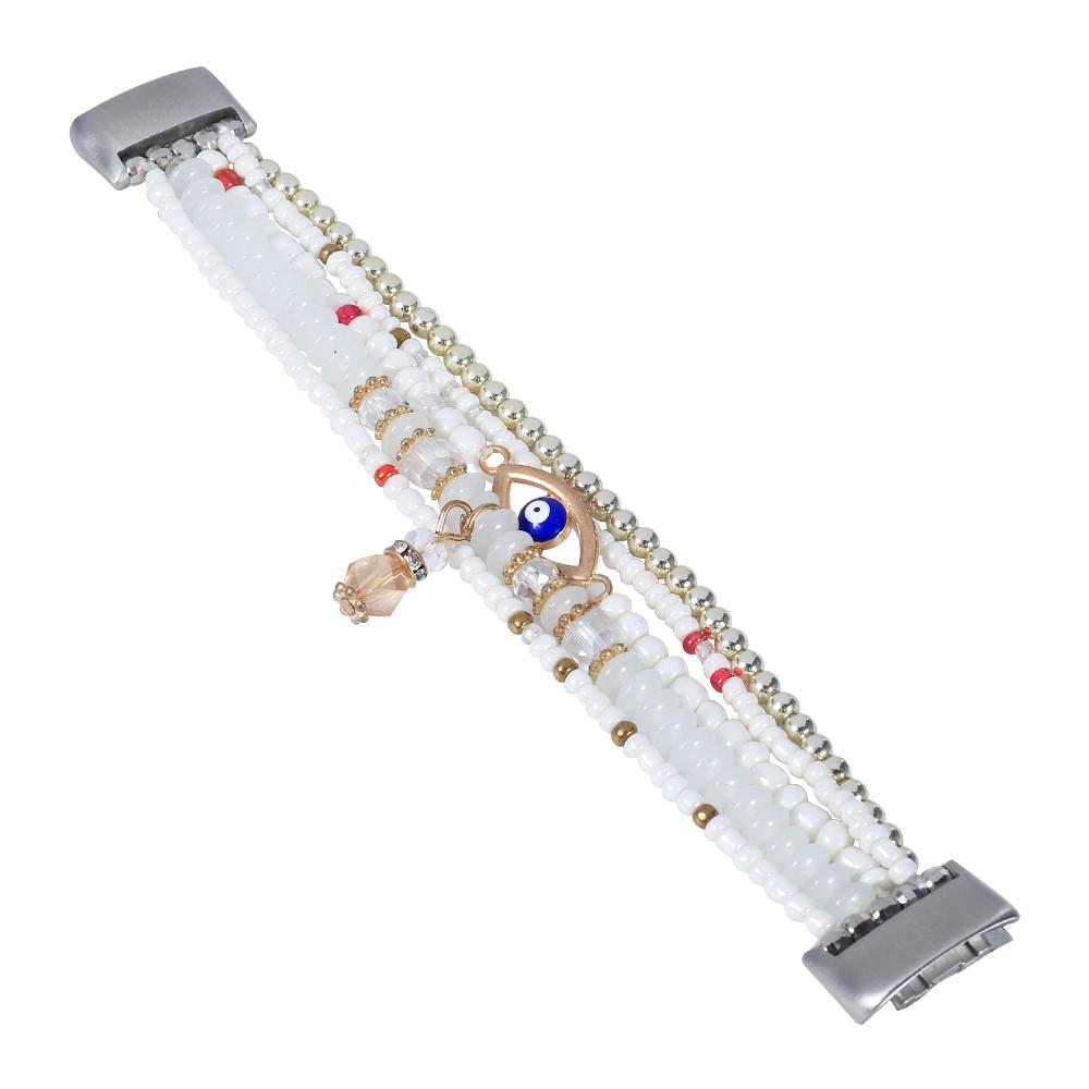For Fitbit Charge 6/5 Stylish Eye Pattern Decor Bracelet Watch Band Beads Rhinestone Smart Watch Strap White
For Fitbit Charge 6/5 Stylish Eye Pattern Decor Bracelet Watch Band Beads Rhinestone Smart Watch Strap White