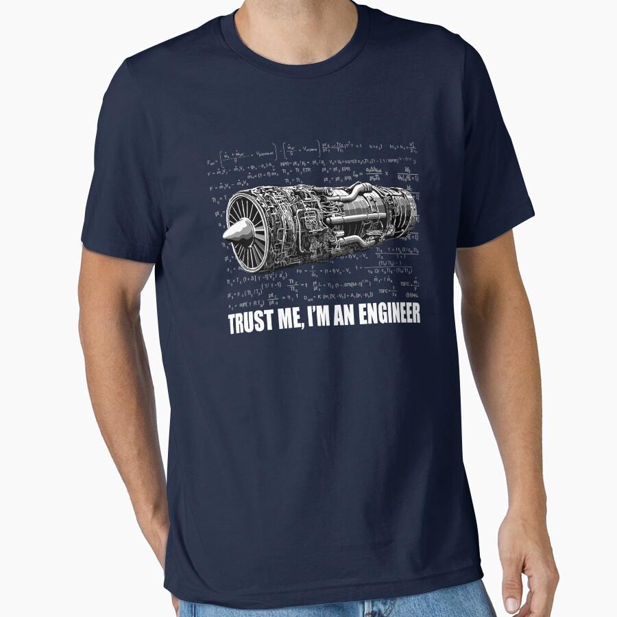 Funny Trust me, I m an Engineer Thrust matters Turbine Engine 100% cotton printed t shirt for men large size Adult tops S-6XL 4XL
Funny Trust me, I m an Engineer Thrust matters Turbine Engine 100% cotton printed t shirt for men large size Adult tops S-6XL 4XL