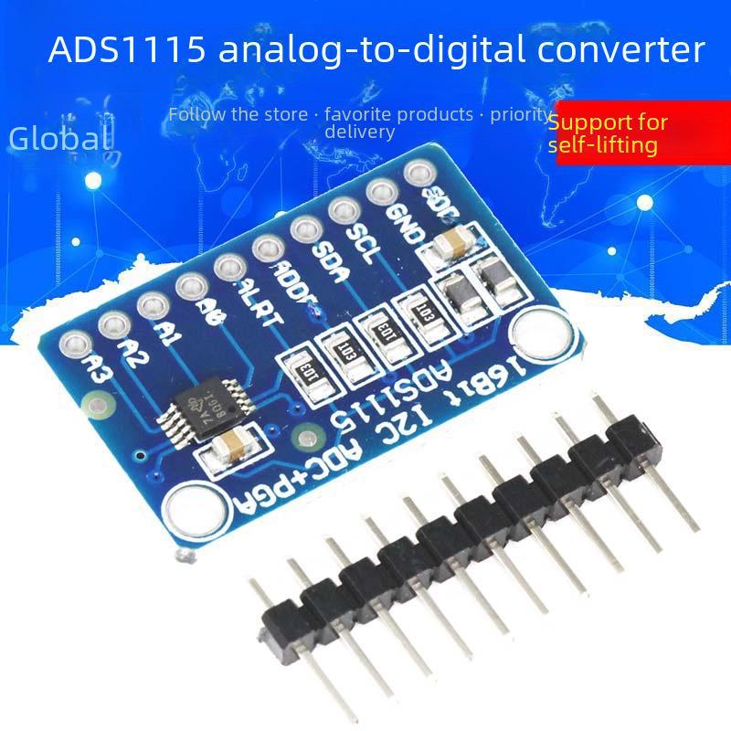 ADS1115 (16-bit) / ADS1015 (12-bit) ADC Development Board Module ADS1115 синій 
ADS1115 (16-bit) / ADS1015 (12-bit) ADC Development Board Module ADS1115 синій