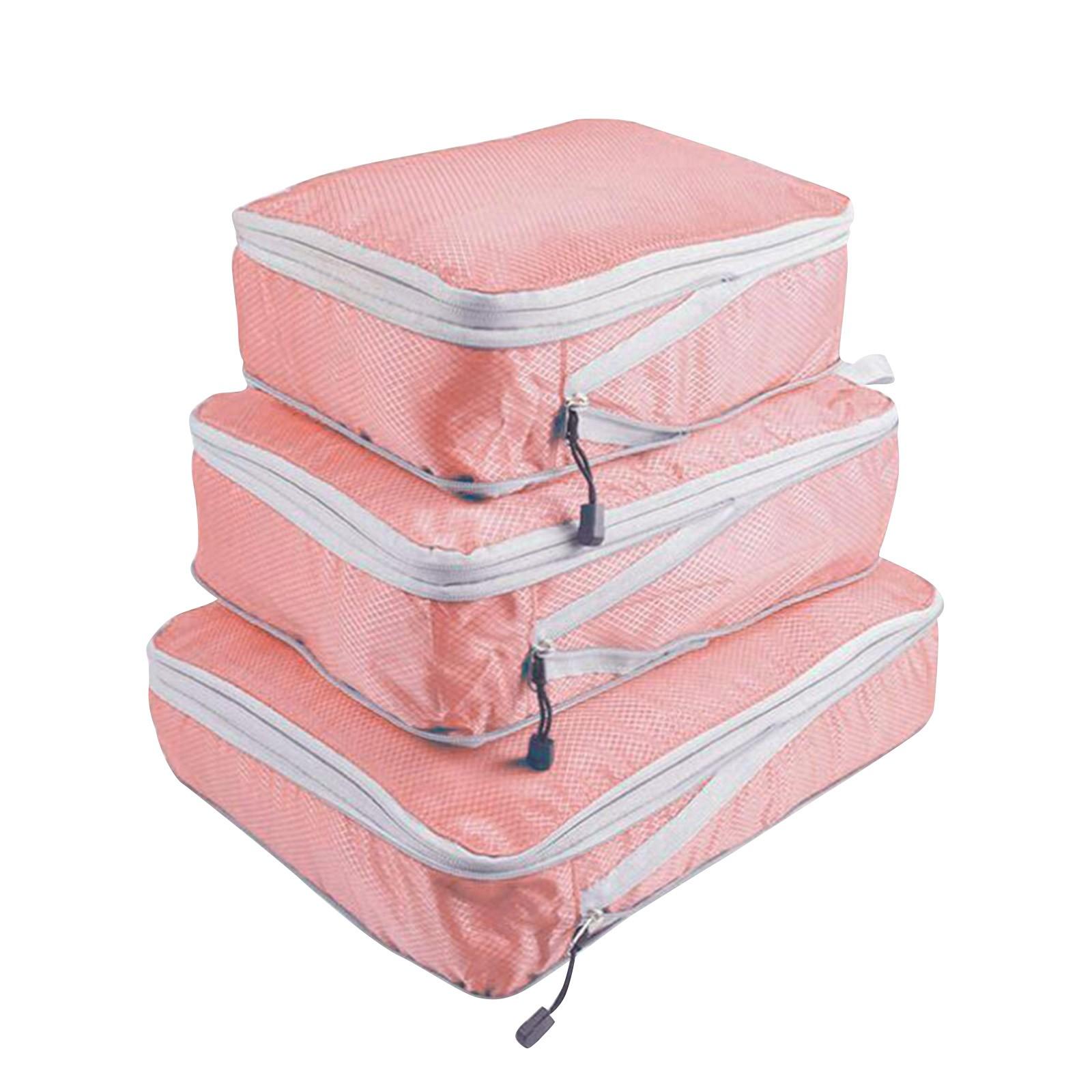 Nylon Waterproof Foldable Storage Bags with Zipper Travel Packing Organizers Set of 3 Lightweight Durable Cubes for Clothes Accessories One Size розовый
Nylon Waterproof Foldable Storage Bags with Zipper Travel Packing Organizers Set of 3 Lightweight Durable Cubes for Clothes Accessories One Size розовый
