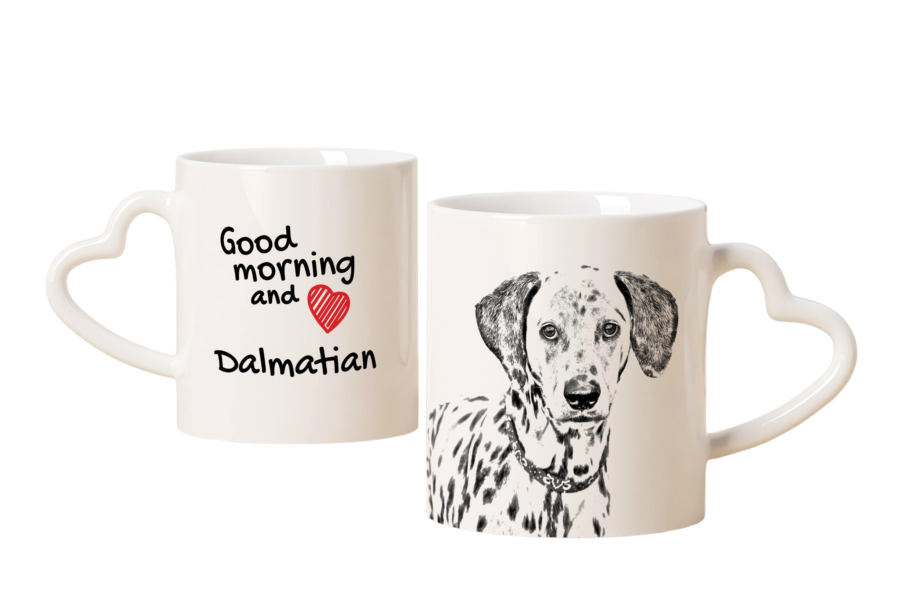 Dalmatian, Carriage Dog, Spotted Coach Dog - cup with a dog, adorable cup with a heart-shaped handle, universal gift from the Art-Dog brand білий
Dalmatian, Carriage Dog, Spotted Coach Dog - cup with a dog, adorable cup with a heart-shaped handle, universal gift from the Art-Dog brand білий