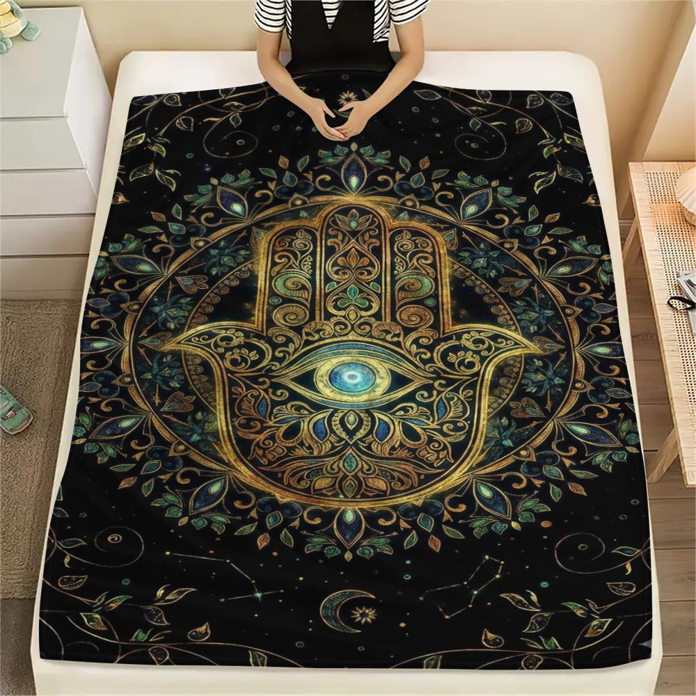 1Pc Hand of Fatima Print Flannel Blanket, High quality Comfortable for All Seasons, Home Decor, Warmth and Comfort, Perfect for Christmas Gifts W96 80cm x 120cm
1Pc Hand of Fatima Print Flannel Blanket, High quality Comfortable for All Seasons, Home Decor, Warmth and Comfort, Perfect for Christmas Gifts W96 80cm x 120cm