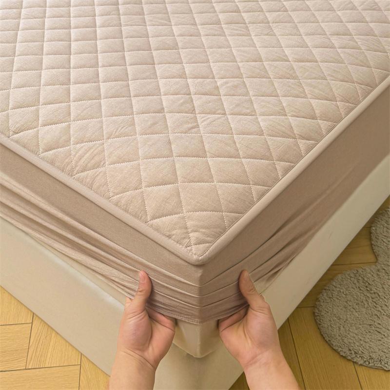 New All-cotton-washed Cotton Single The Fitted with Soybean Clamped Cotton Bed Cover with Elastic Solid Color Sheet Cover200x220 90x200x28cm 1pcs
New All-cotton-washed Cotton Single The Fitted with Soybean Clamped Cotton Bed Cover with Elastic Solid Color Sheet Cover200x220 90x200x28cm 1pcs
