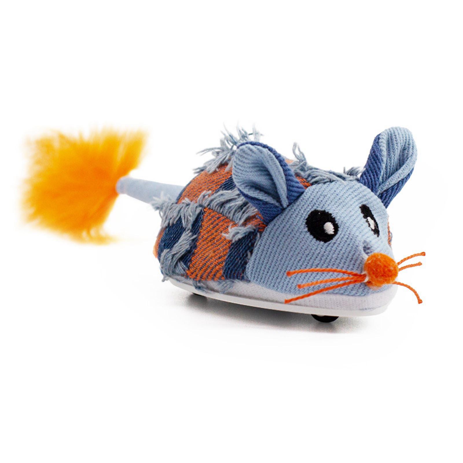 Электрическая забавная кошка и мышь с вилянием хвостом, автоматическая имитация виляния хвостом, интерактивная игрушка для кошек от скуки и лая One Size