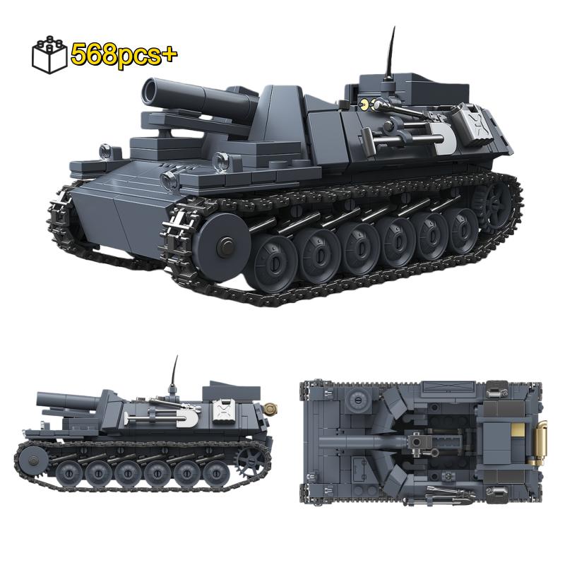 Military Army Soldiers World War 2 Bison Series Self-Propelled Gun Model Assembly Building Blocks Toys birthday gift 568pcs no box
Military Army Soldiers World War 2 Bison Series Self-Propelled Gun Model Assembly Building Blocks Toys birthday gift 568pcs no box