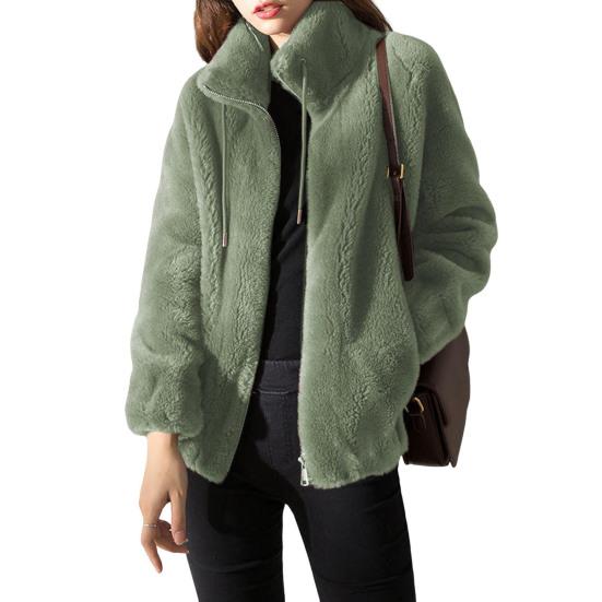 Зимняя флисовая куртка для женщин на полной молнии, с воротником-стойкой, пушистая верхняя одежда с длинными рукавами и карманами XL
Зимняя флисовая куртка для женщин на полной молнии, с воротником-стойкой, пушистая верхняя одежда с длинными рукавами и карманами XL