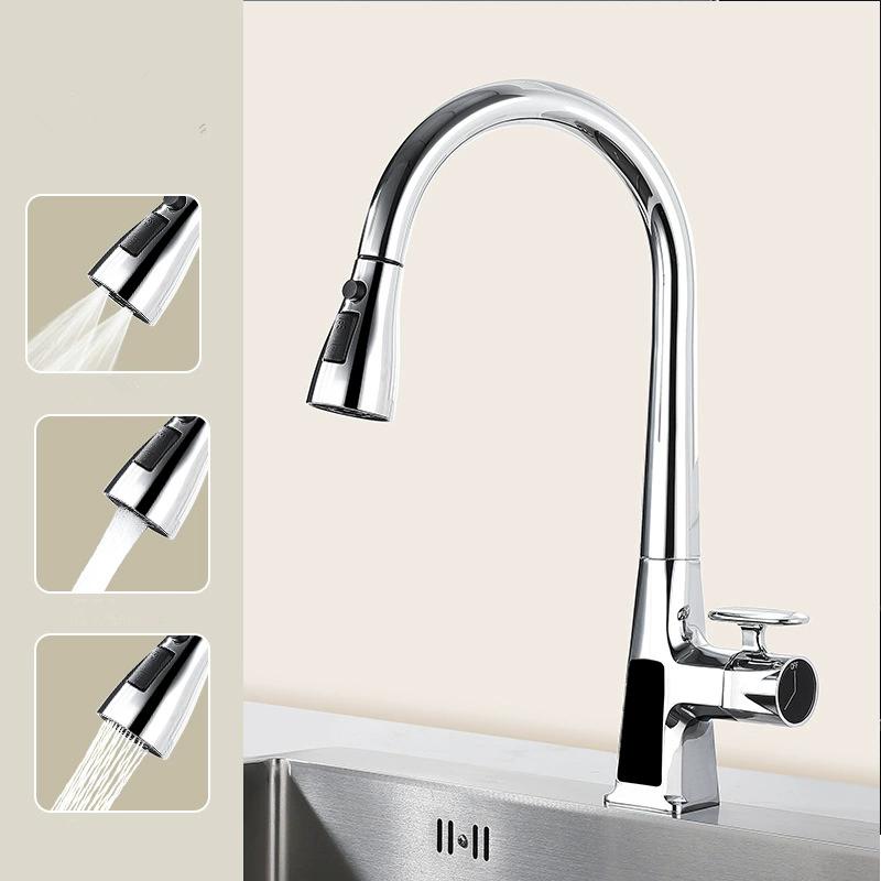 Digital Gray Pull Out Kitchen Faucet Black Pulll Out Sink Faucet Tap 360 degree rotation torneira cozinha mixer taps Kitchen Tap
Digital Gray Pull Out Kitchen Faucet Black Pulll Out Sink Faucet Tap 360 degree rotation torneira cozinha mixer taps Kitchen Tap
