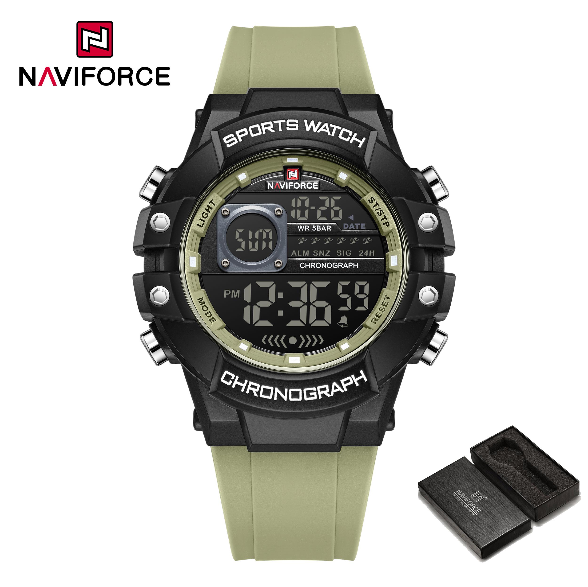 Спортивний цифровий годинник NAVIFORCE для чоловіків хлопчиків Хронограф Календар Дата Будильник Водонепроникний 50 м Нічний візерунок Чоловічий повсякденний годинник NF6102 зелений
Спортивний цифровий годинник NAVIFORCE для чоловіків хлопчиків Хронограф Календар Дата Будильник Водонепроникний 50 м Нічний візерунок Чоловічий повсякденний годинник NF6102 зелений