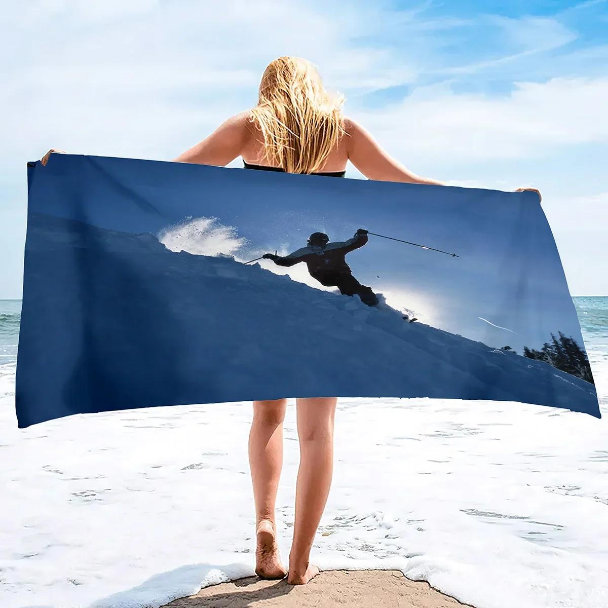 Beach Towel, Ski Print Beach Towel Oversized,Sand Free Microfiber Beach Towel Lightweight,Super Absorbent Pool Towels for Adults W30*H60(CM)
Beach Towel, Ski Print Beach Towel Oversized,Sand Free Microfiber Beach Towel Lightweight,Super Absorbent Pool Towels for Adults W30*H60(CM)