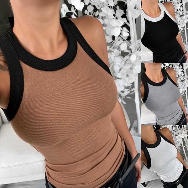 Sha Летние женские топы Повседневная майка без рукавов с цветными блоками и контрастной перевязкой Жилет без рукавов XXL
Sha Летние женские топы Повседневная майка без рукавов с цветными блоками и контрастной перевязкой Жилет без рукавов XXL