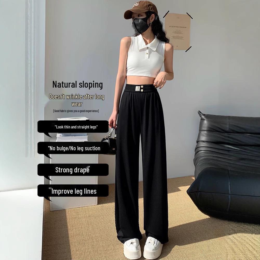 Plus Size Women s Wide-Leg Sporty Trousers - Ice Silk High Waist for Pear-Shaped Figures L (111-120 jin)
Plus Size Women s Wide-Leg Sporty Trousers - Ice Silk High Waist for Pear-Shaped Figures L (111-120 jin)