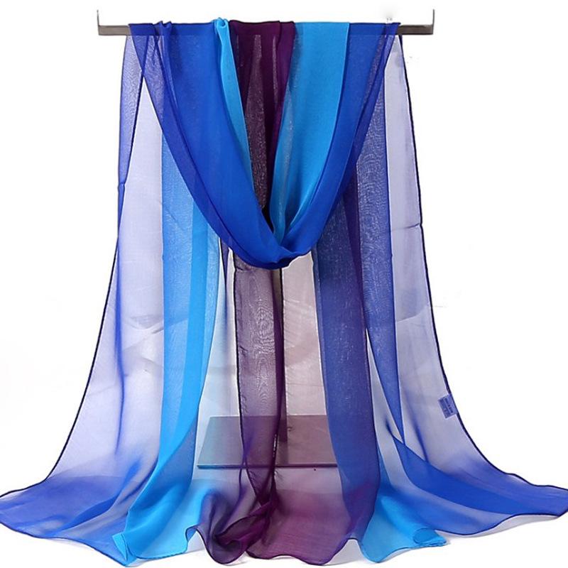 Silk Gradient Scarf: Elegant Georgette Shawl for Sun Protection & Dance Etiquette 160 x 50 cm
Silk Gradient Scarf: Elegant Georgette Shawl for Sun Protection & Dance Etiquette 160 x 50 cm