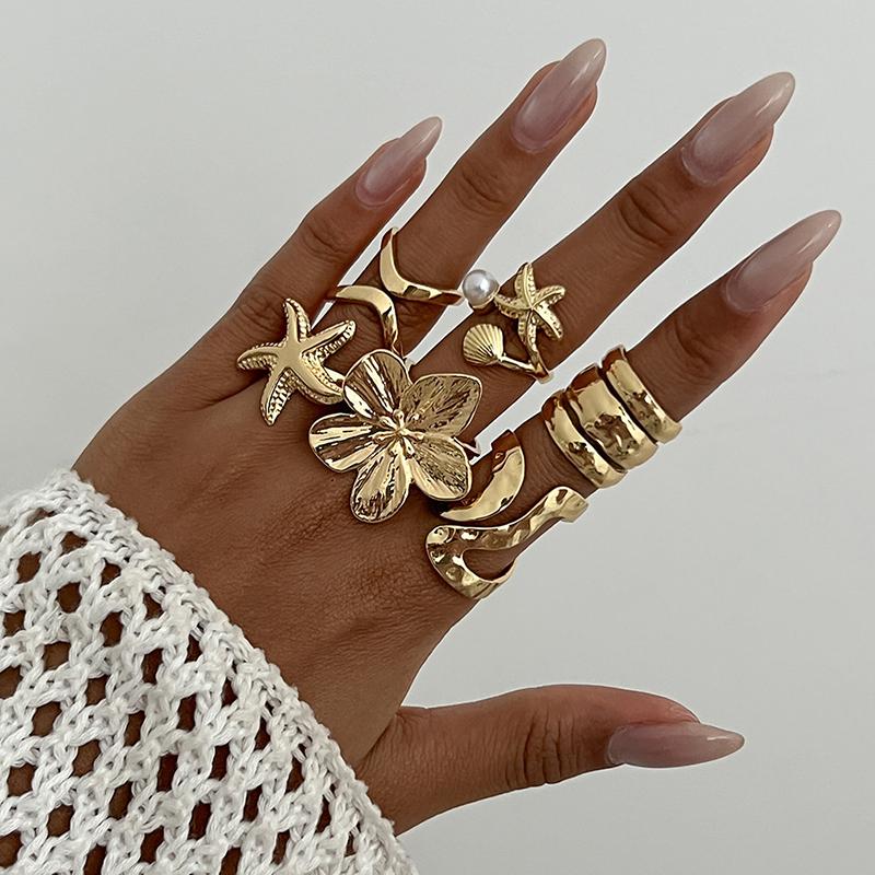 6Pcs/set Punk Starfish Flower Knuckle Rings Set for Women Men Vintage Metal Multilayer Pearl Luxury Rings Zircon Gifts Trendy
6Pcs/set Punk Starfish Flower Knuckle Rings Set for Women Men Vintage Metal Multilayer Pearl Luxury Rings Zircon Gifts Trendy